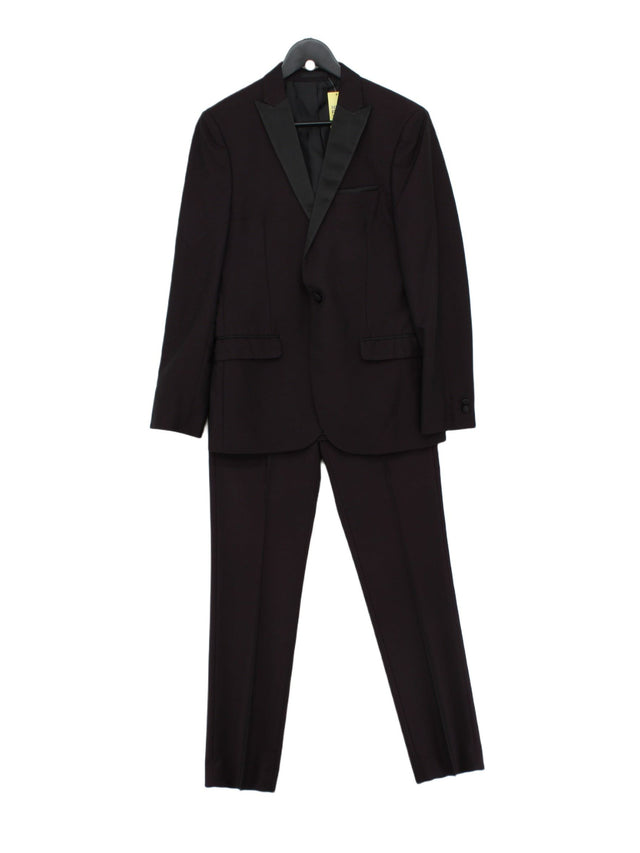 Moss London Men's Two Piece Suit Chest: 38 in Purple