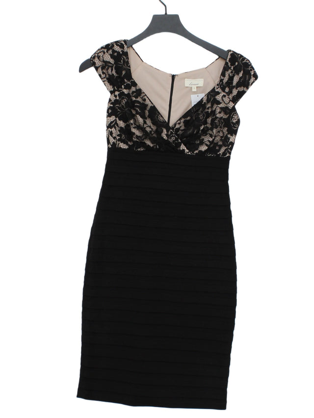 Linea Women's Midi Dress UK 8 Black Elastane with Polyester
