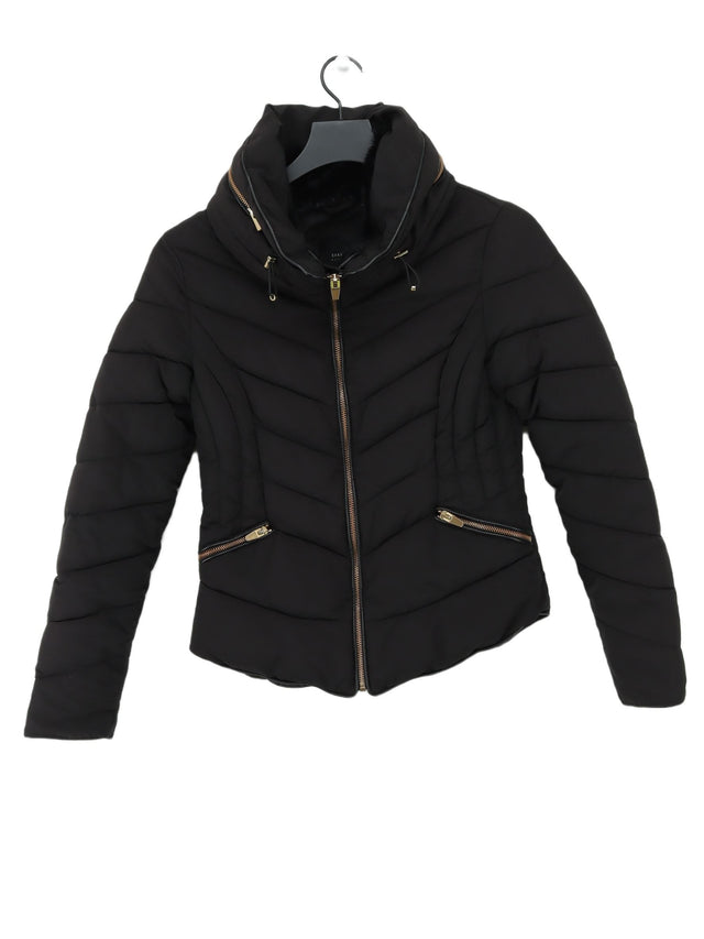 Zara Women's Coat S Black 100% Polyester