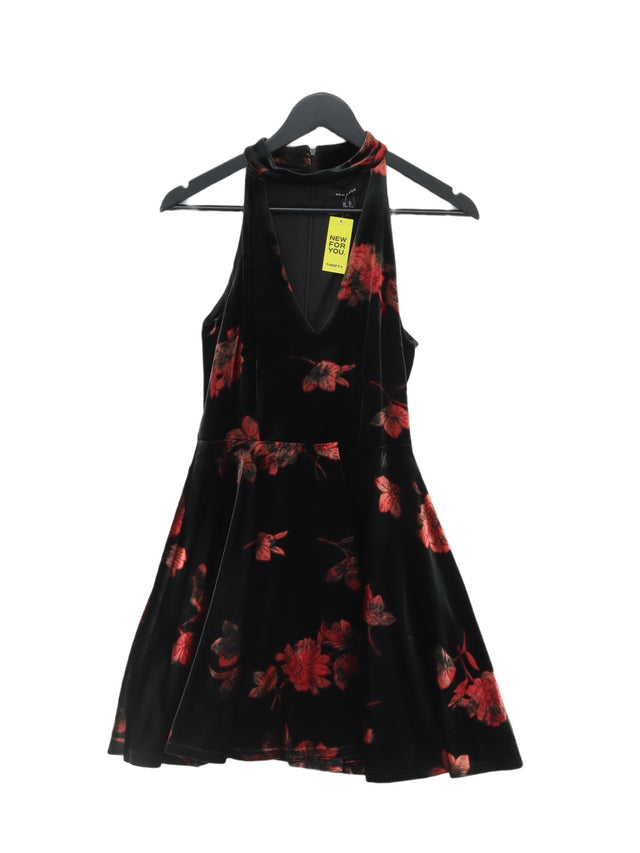 New Look Women's Midi Dress UK 10 Black 100% Polyester