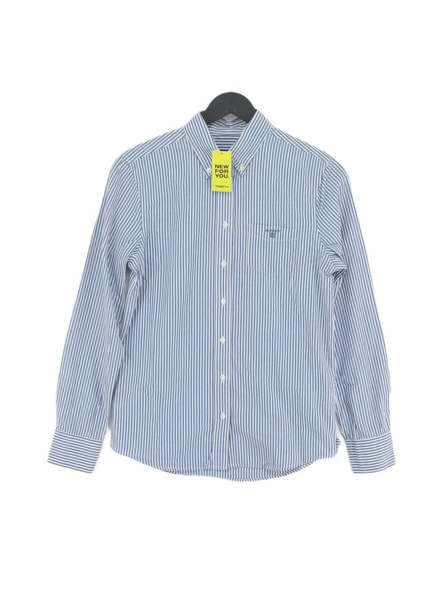 Gant Women's Shirt UK 8 Blue 100% Cotton