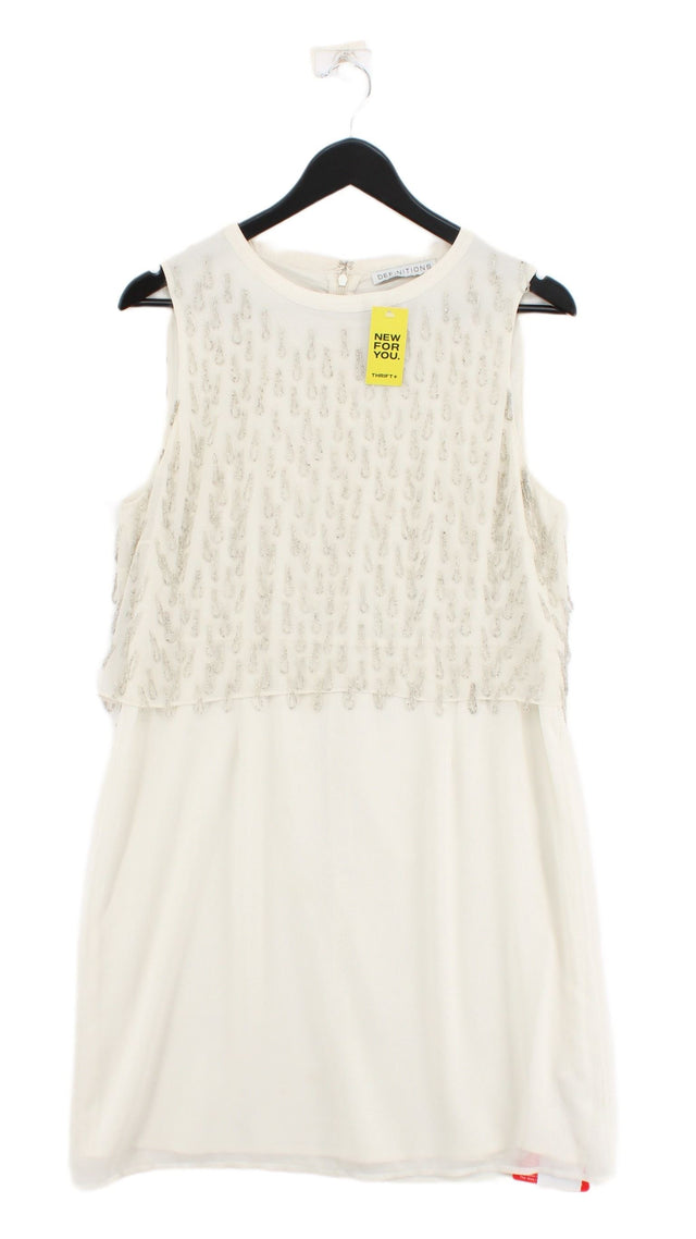 Definitions Women's Midi Dress UK 16 White 100% Polyester