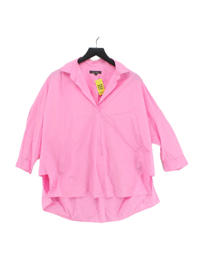French Connection Women's Shirt L Pink 100% Cotton