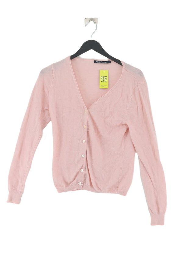 Woolovers Women's Cardigan XS Pink Cashmere with Other