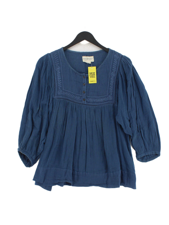 Ralph Lauren Women's Blouse M Blue 100% Cotton