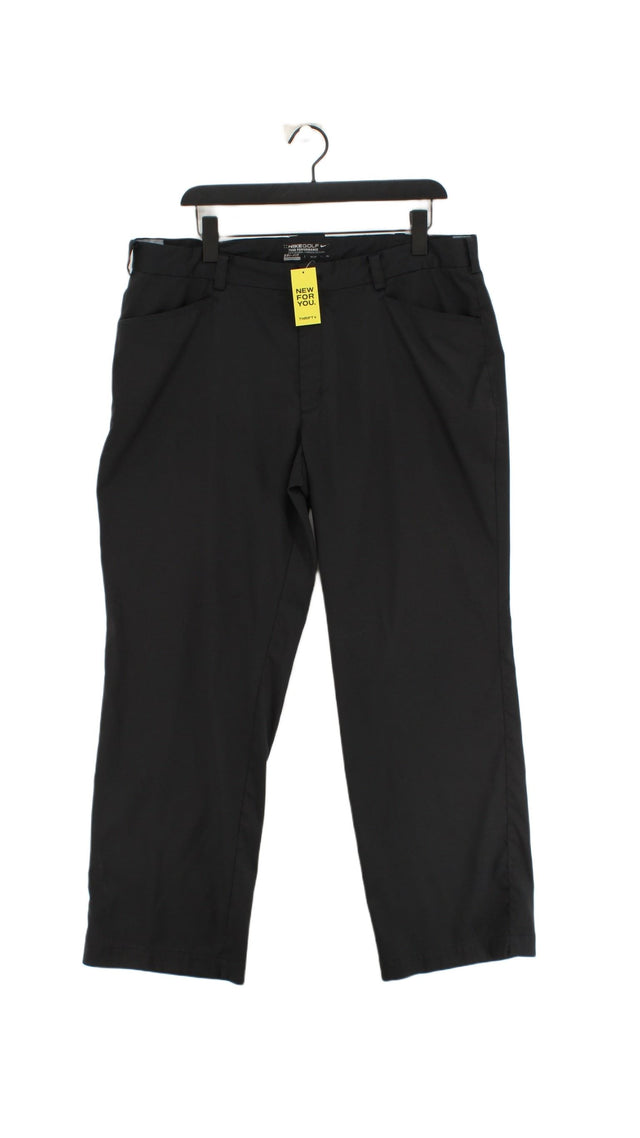Nike Men's Trousers W 38 in Black Polyester with Elastane