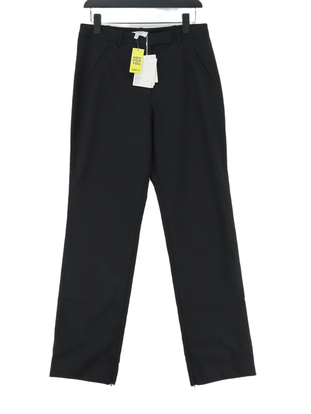 & Other Stories Women's Suit Trousers UK 14 Black Polyester with Elastane