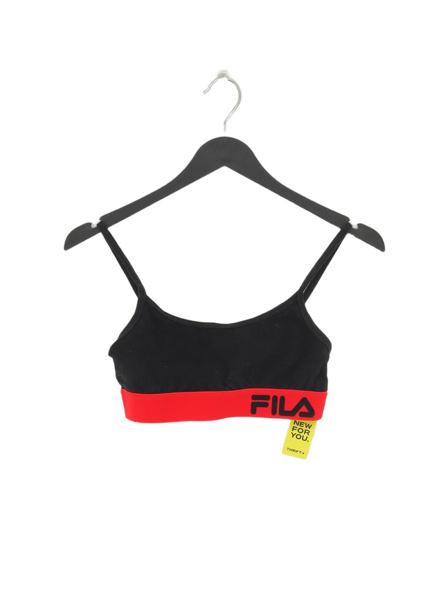 Fila Women's Top S Black Cotton with Elastane