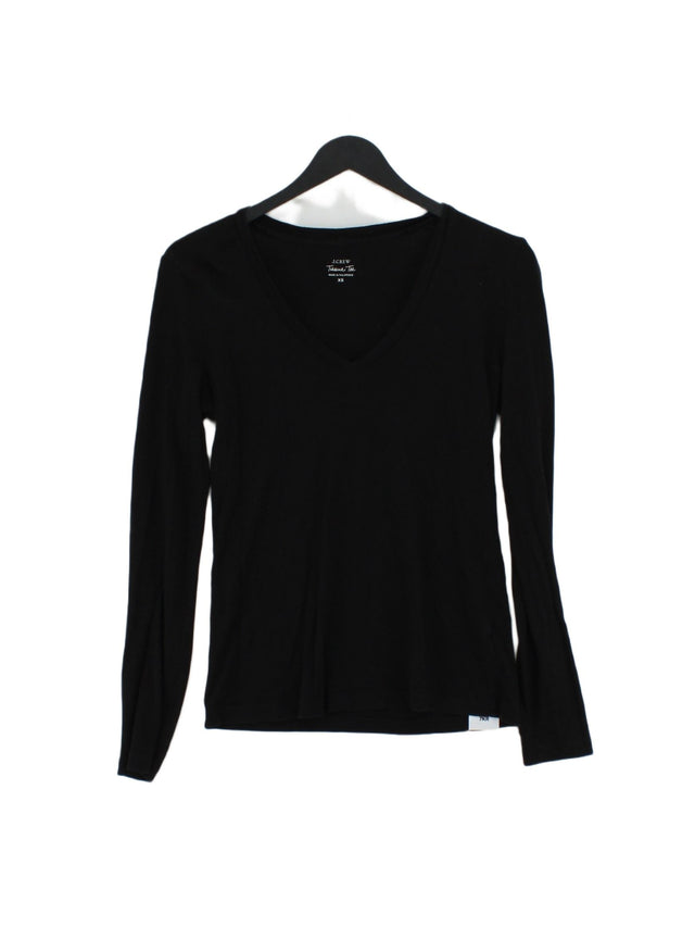 J. Crew Women's Top XS Black 100% Cotton