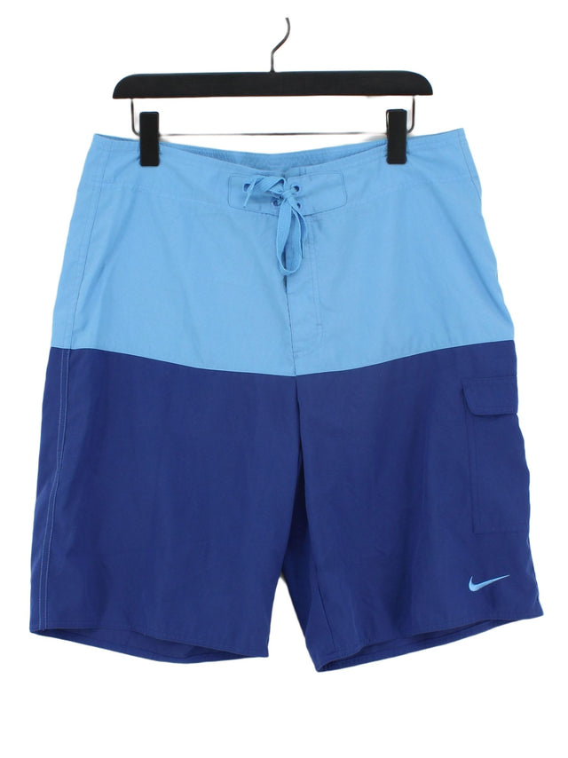 Nike Women's Shorts L Blue 100% Polyester
