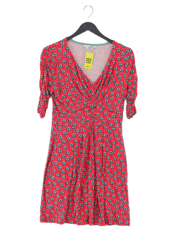 Boden Women's Midi Dress UK 12 Red Viscose with Elastane