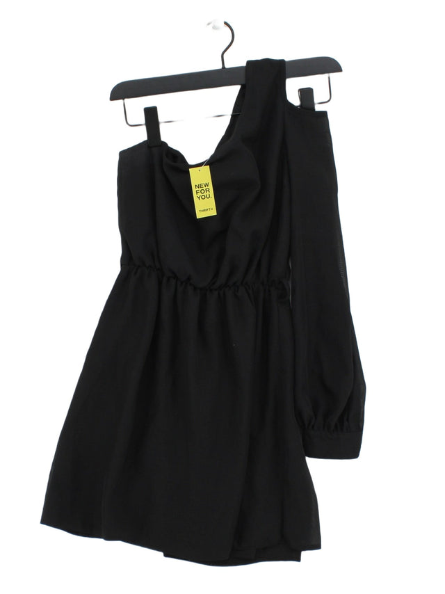 Rare Women's Midi Dress UK 6 Black Polyester with Elastane