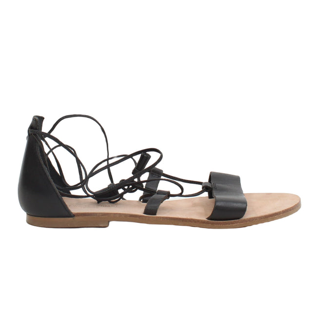 The White Company Women's Sandals UK 6 Black 100% Other