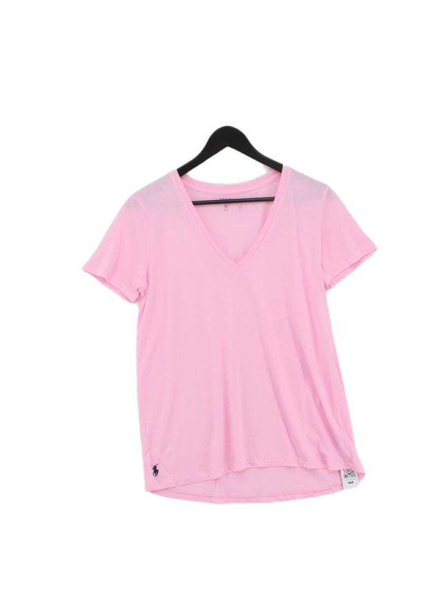 Ralph Lauren Women's T-Shirt M Pink 100% Cotton