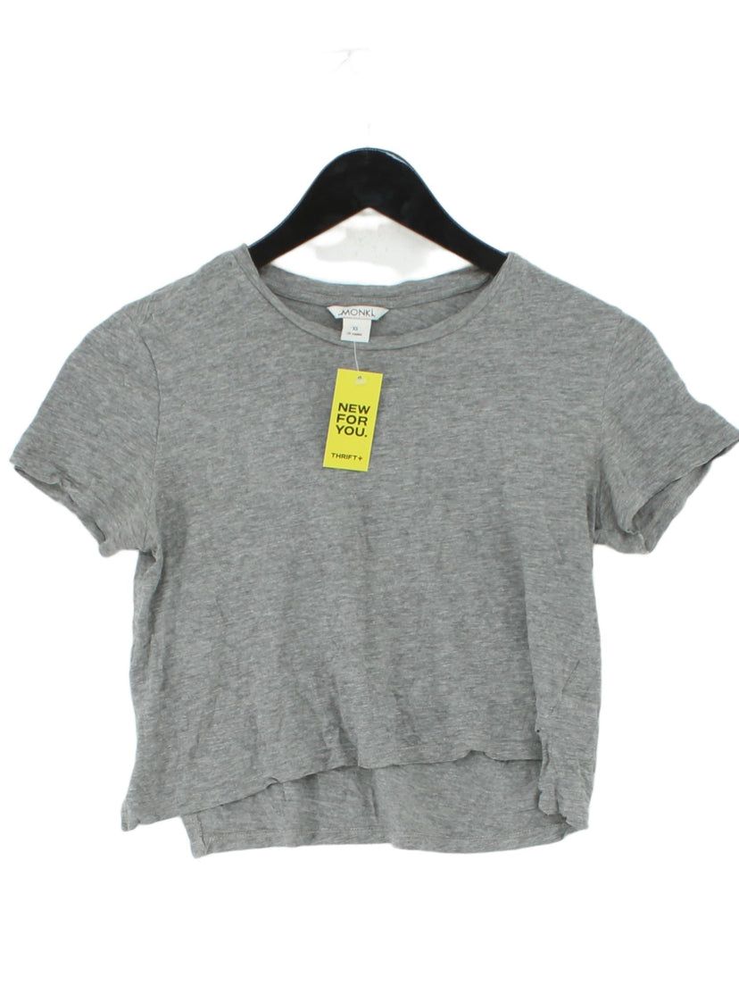 Mange grammatik lounge Monki Women's T-Shirt Xs Black Cotton with Lyocell Modal