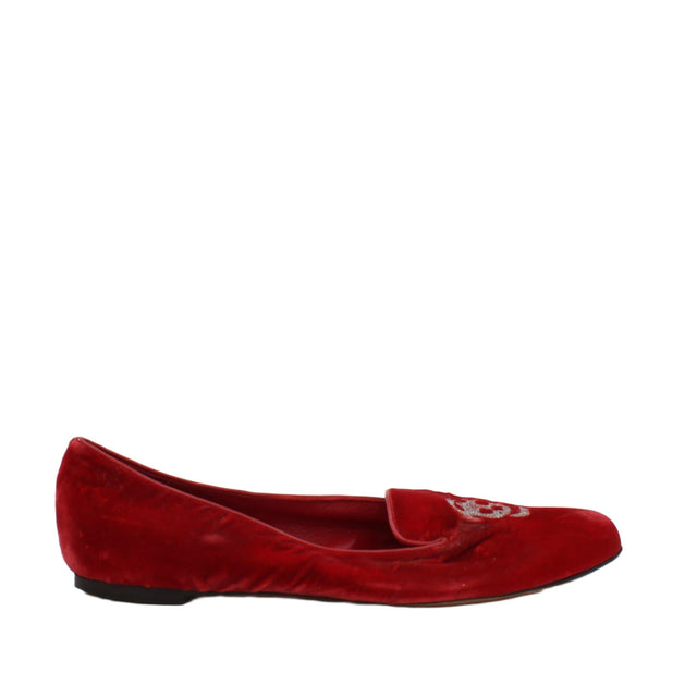 Alexander McQueen Women's Flat Shoes UK 5.5 Red 100% Other
