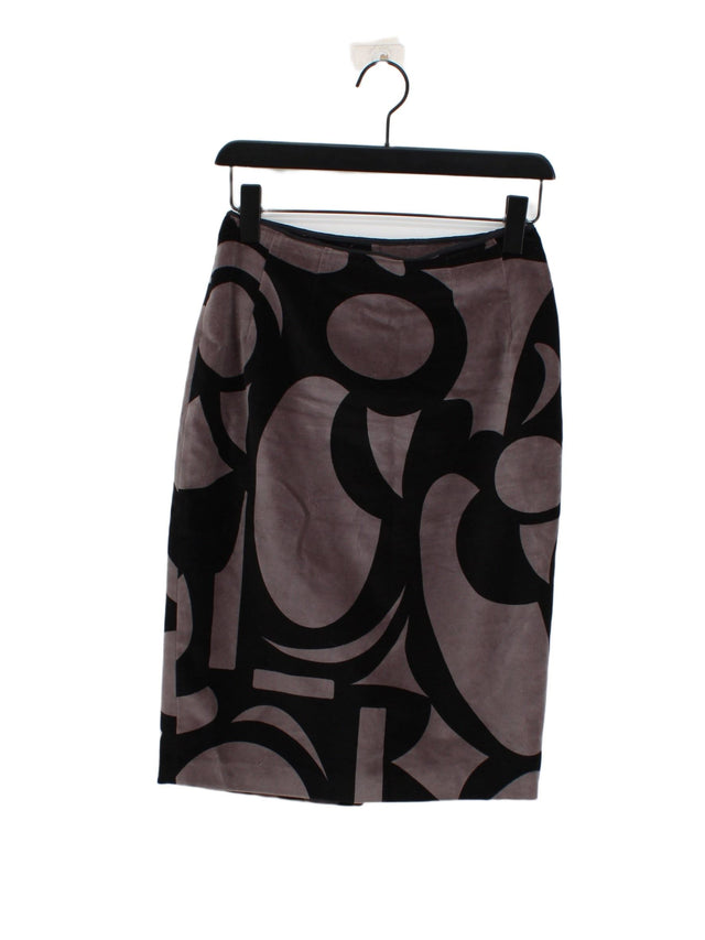 Paul Smith Women's Midi Skirt UK 14 Black 100% Cotton