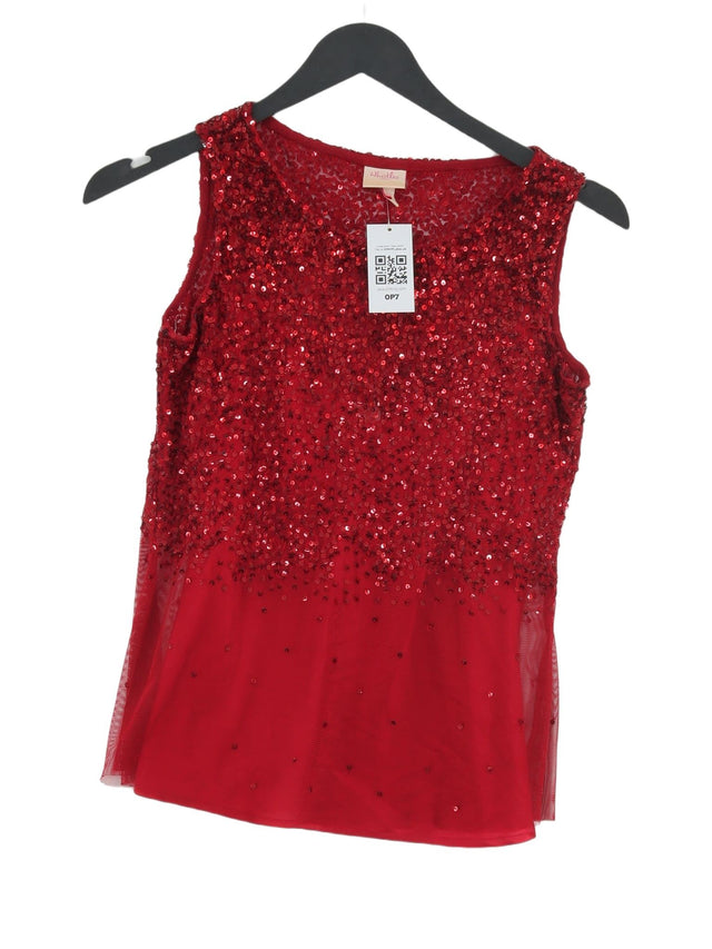 Whistles Women's Top UK 8 Red 100% Polyester