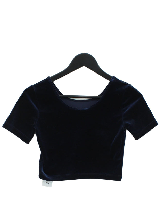 American Apparel Women's Top M Blue Polyester with Elastane