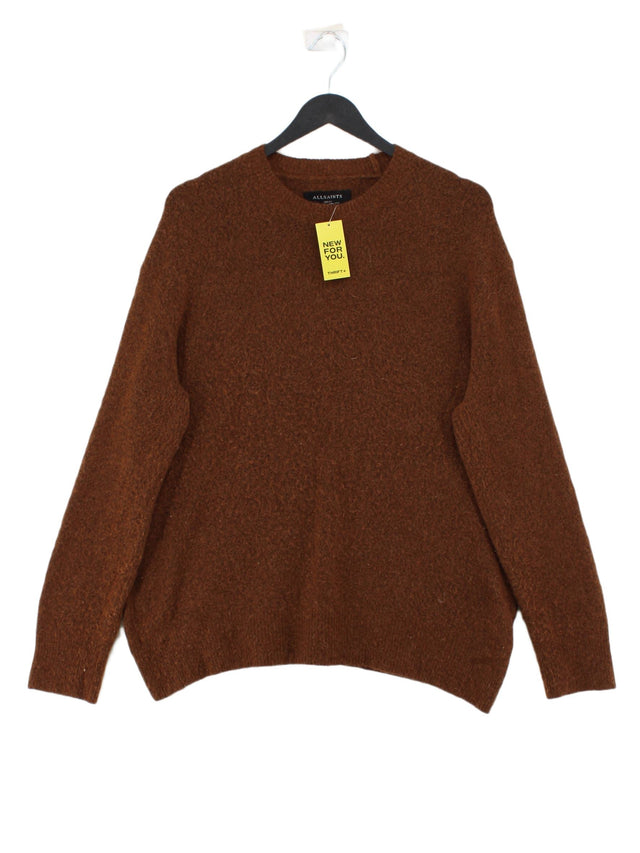 AllSaints Women's Jumper S Brown Polyamide with Wool