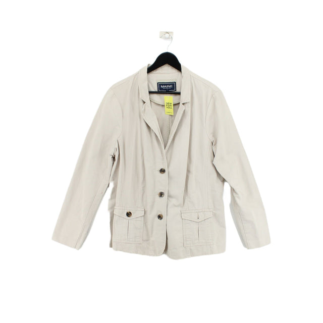 Maine Women's Coat UK 18 Cream 100% Cotton