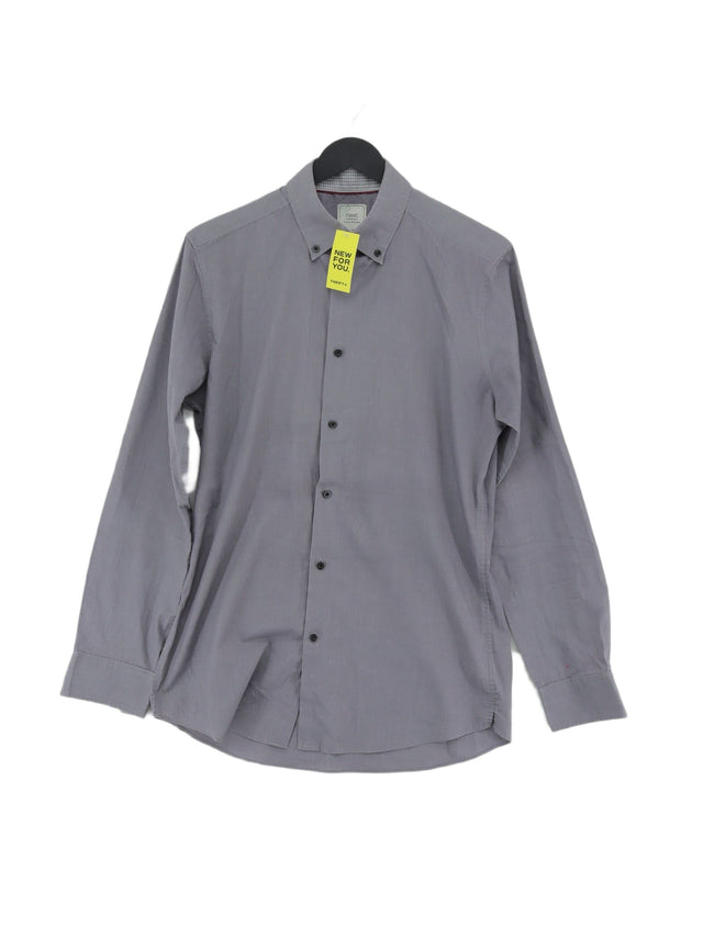 Next Men's Shirt Chest: 38 in Grey Cotton with Polyester