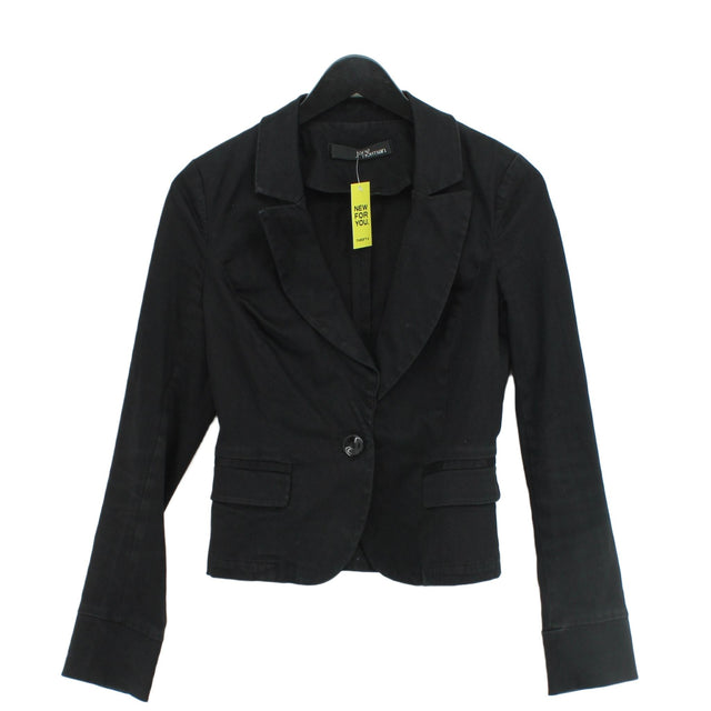 Jane Norman Women's Blazer UK 8 Black Cotton with Elastane