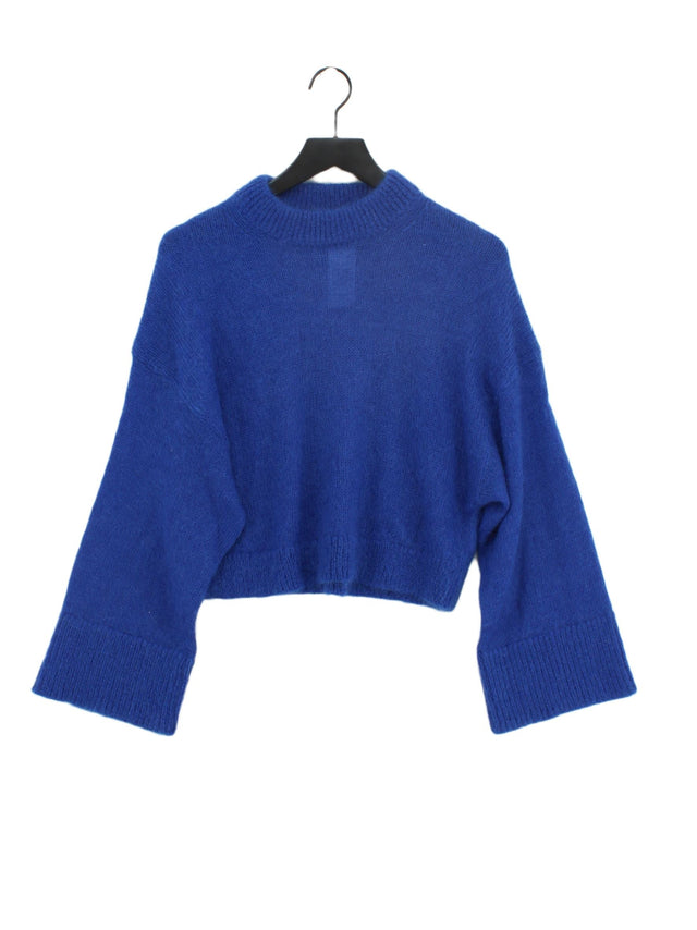 & Other Stories Women's Jumper XS Blue Mohair with Polyamide, Wool