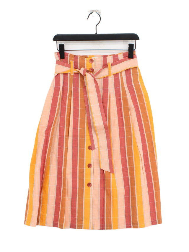 Sezane Women's Midi Skirt UK 8 Multi Cotton with Other