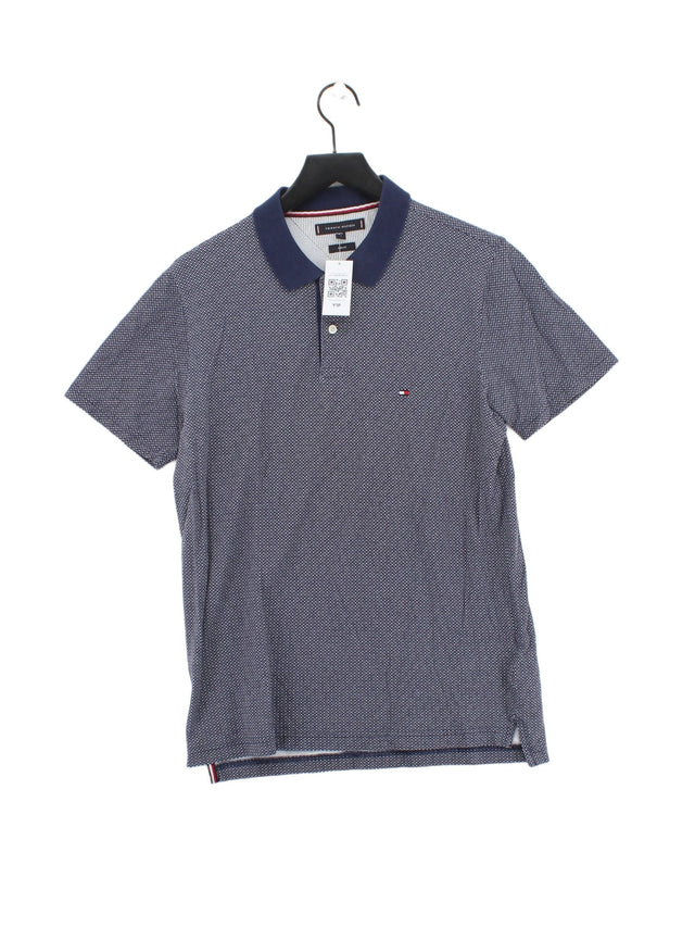 Tommy Hilfiger Men's Polo L Blue 100% Cotton