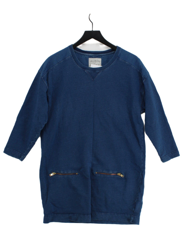 Aubin & Wills Women's Midi Dress L Blue 100% Cotton