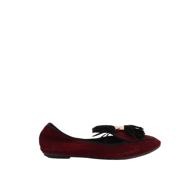 Topshop Women's Flat Shoes UK 5.5 Red 100% Other