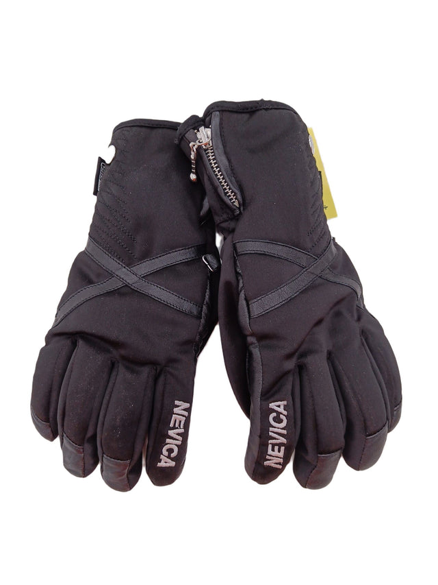 Nevica Women's Gloves L Black Polyester with Leather