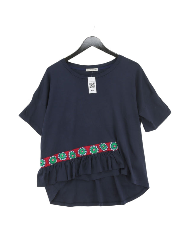 Tsumori Chisato Women's T-Shirt UK 6 Blue Cotton with Other