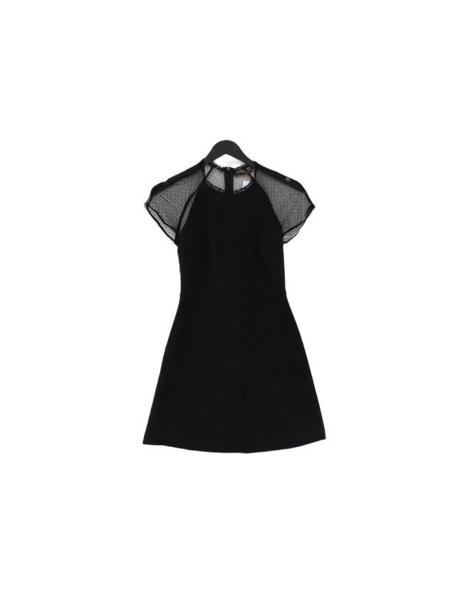 Zara Women's Midi Dress S Black Polyester with Elastane