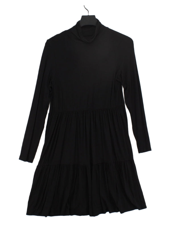 Debenhams Women's Midi Dress UK 12 Black Viscose with Elastane