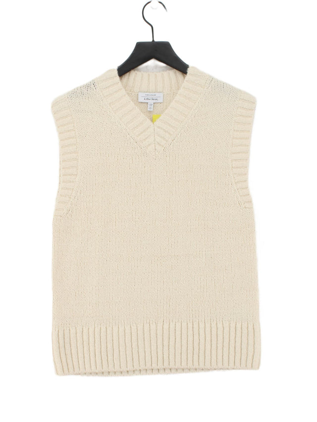 & Other Stories Women's Jumper XS Cream Wool with Cotton, Polyamide