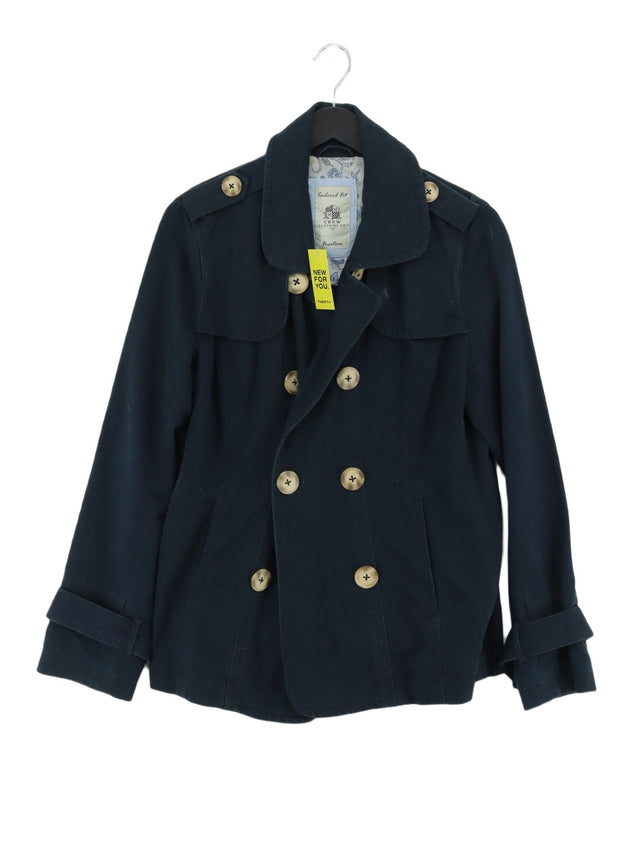Crew Clothing Women's Coat UK 14 Blue 100% Cotton