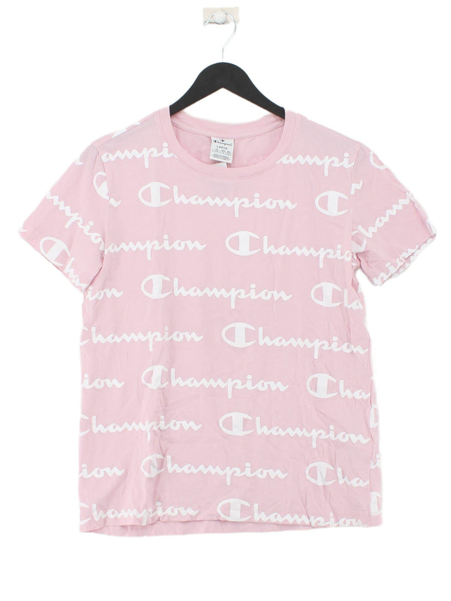 Champion Women's T-Shirt L Pink 100% Cotton