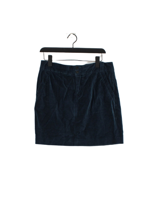 Jigsaw Women's Mini Skirt UK 12 Blue 100% Cotton
