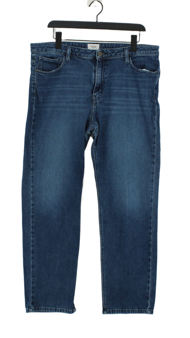 Hush Women's Jeans UK 16 Blue Cotton with Elastane