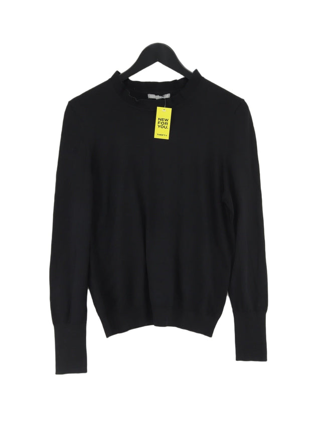 Oliver Bonas Women's Jumper UK 14 Black Viscose with Polyamide