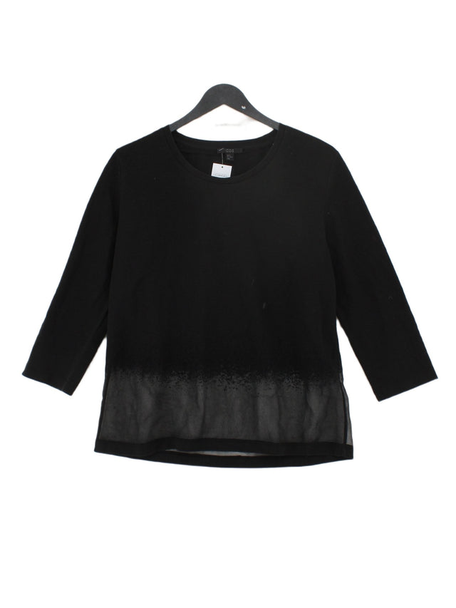 COS Women's Top M Black Cotton with Polyester