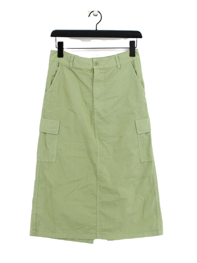 Subdued Women's Midi Skirt S Green 100% Cotton