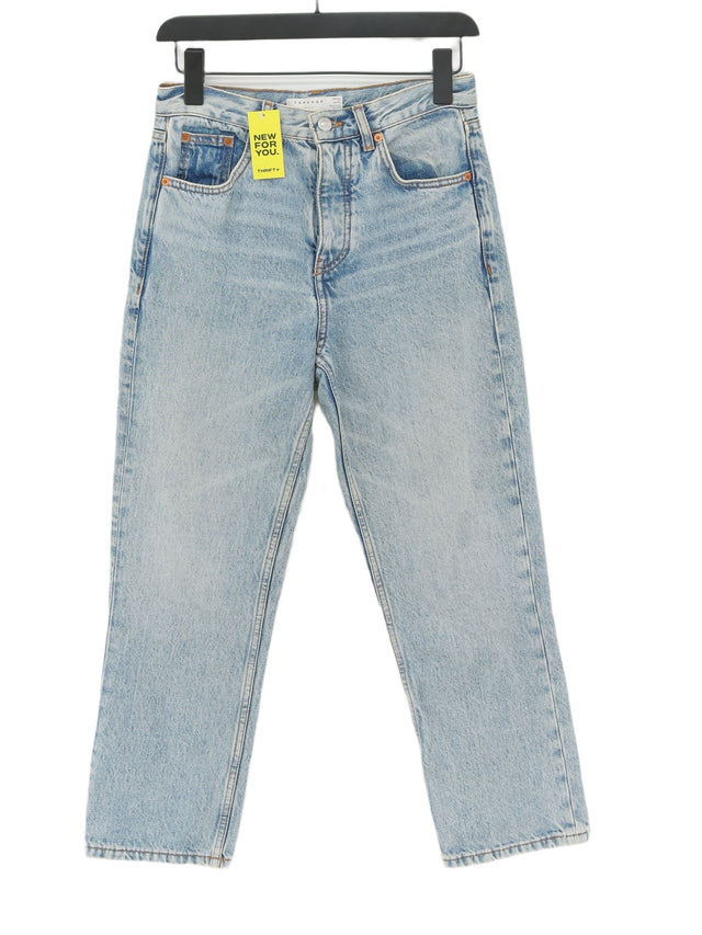 Topshop Women's Jeans W 26 in Blue Cotton with Polyester