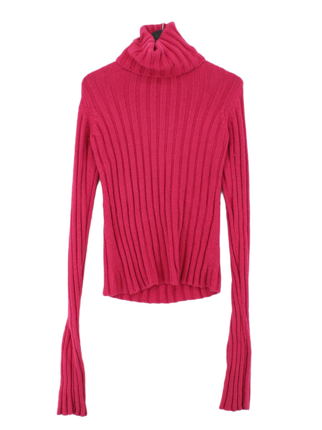 Linea Women's Jumper M Pink Cotton with Angora, Cashmere, Nylon, Viscose