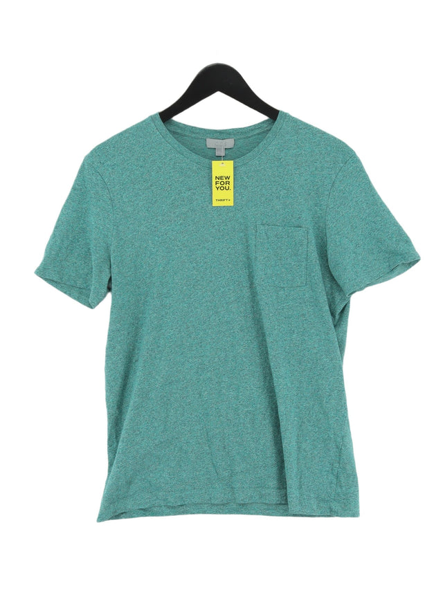COS Men's T-Shirt M Green 100% Cotton
