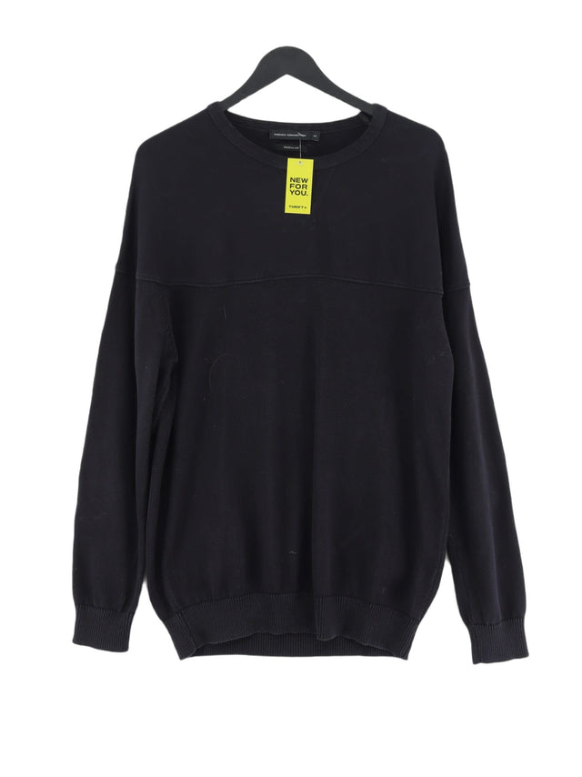 French Connection Men's Jumper M Black 100% Cotton