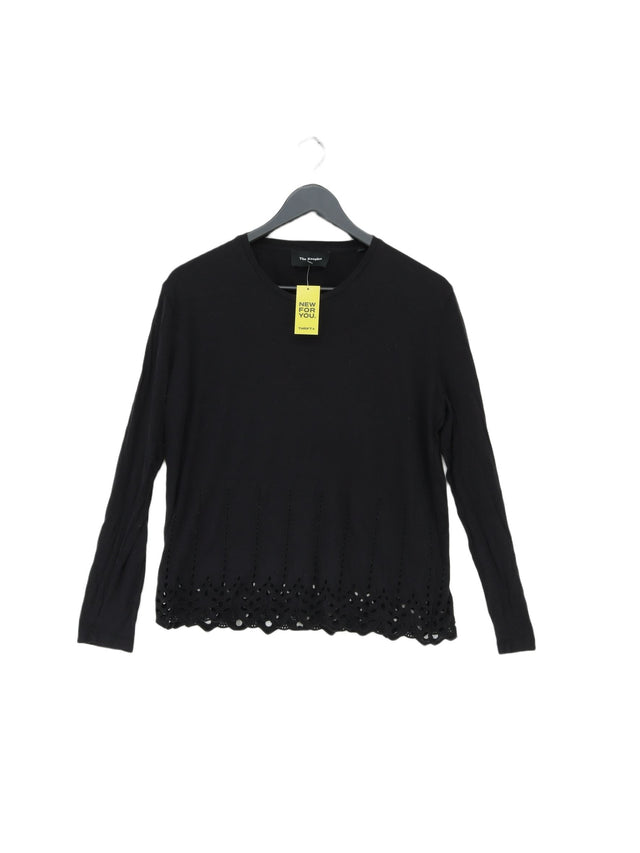 The Kooples Women's Top XS Black Lyocell Modal with Cotton, Polyester