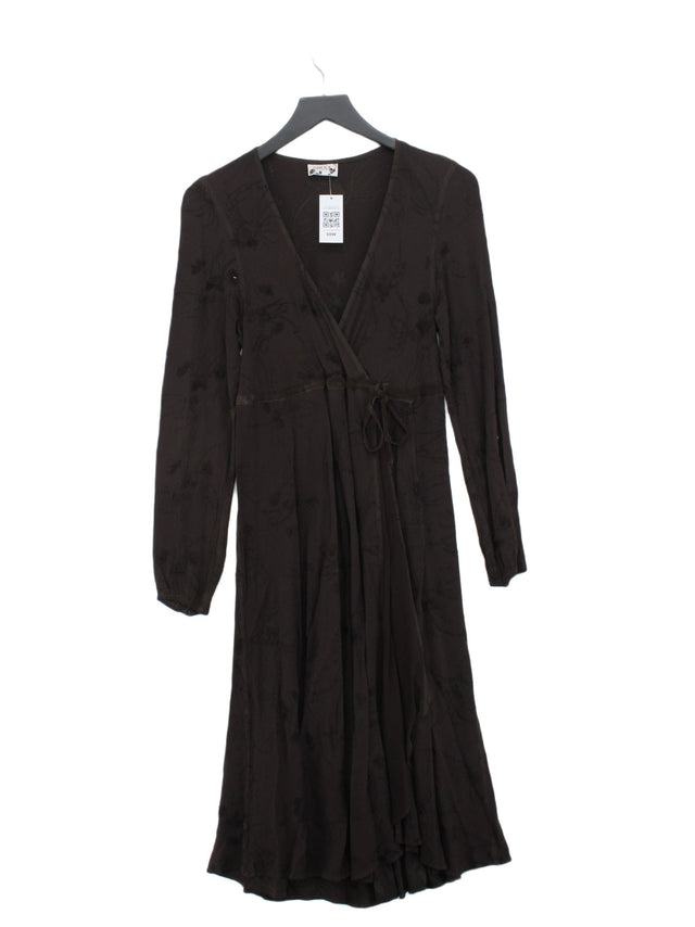 Ghost Women's Midi Dress S Brown 100% Viscose